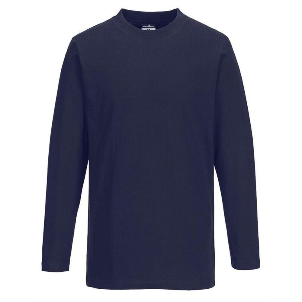 Portwest Mens Long-Sleeved T-Shirt / Navy
